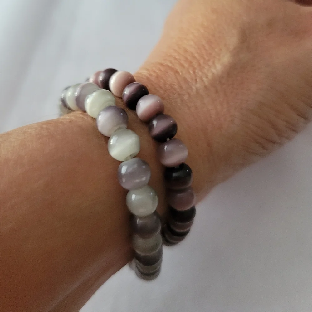 Beaded Stretch Bracelets Set Of 2 - Picture 4 of 7